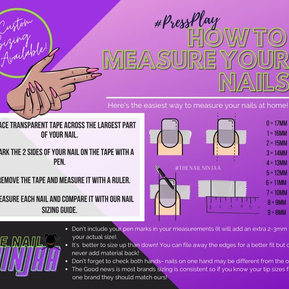 #PressPlay x The Nail Ninjaa  Sizing Kit - Picture 3 of 9